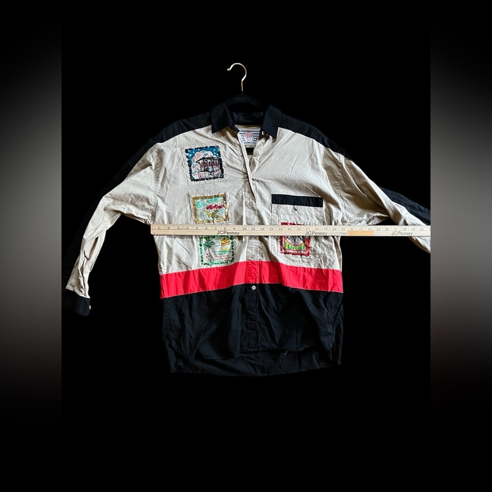 90’s Fixation Multicolor Patchwork Button Down - image 7